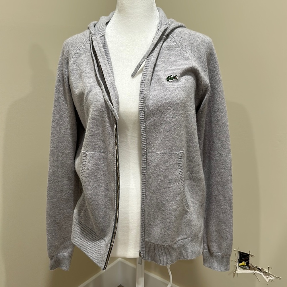 Lacoste zip up hoodie size 32